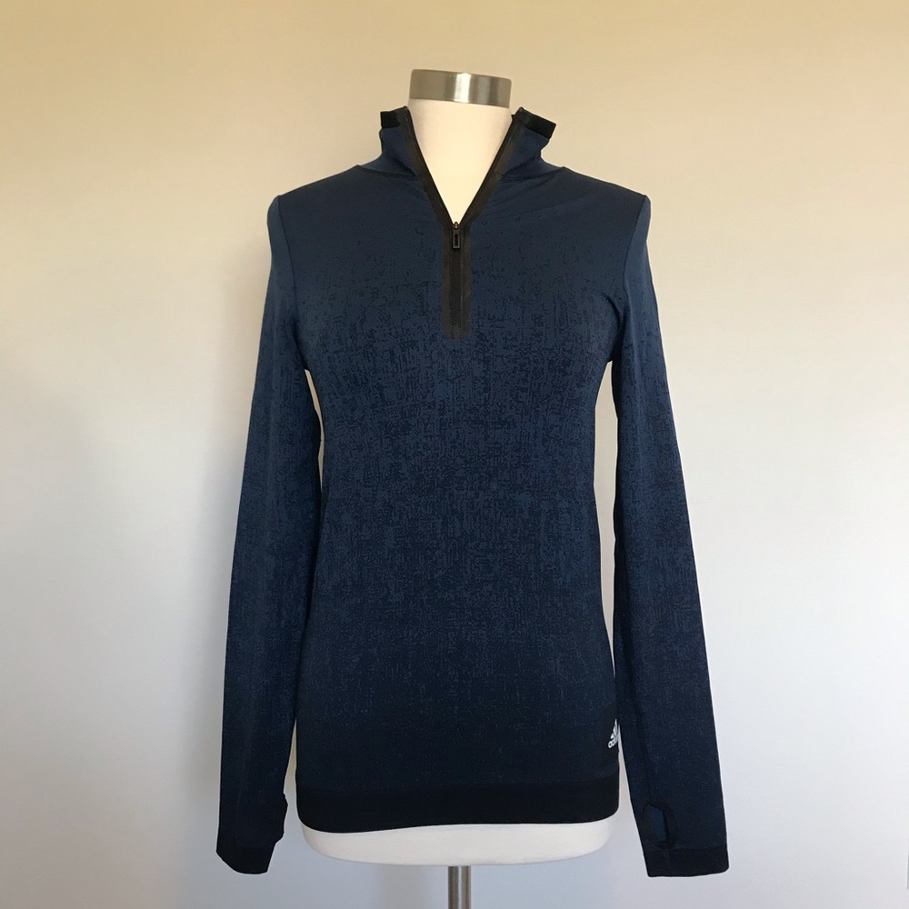 Adidas Half Zip Long Sleeve Top